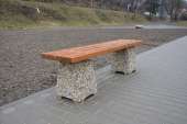 betonová vymývaná lavička zahradní