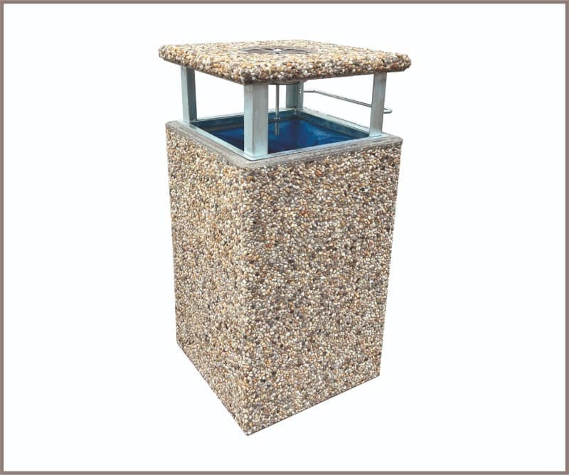 Odpadkový koš HUBERT se stříškou