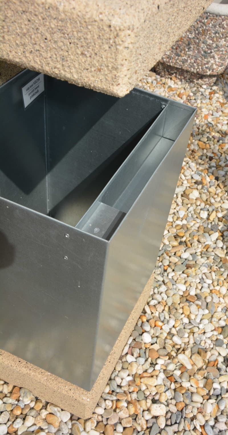 Odpadkový koš IGOR s komaxitovou nádobou