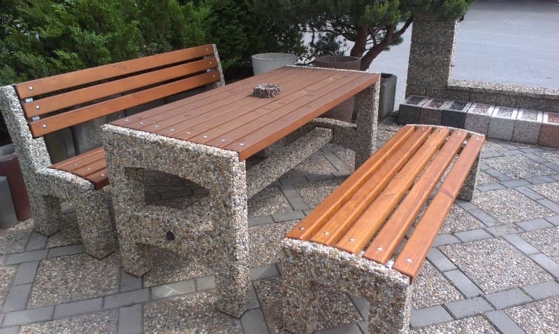 Lavička DIANA - KOMPLET se dřevem